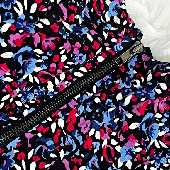 Like New ✵☽Free People☾✵ Floral Blue & Pink <Everyone We Know> Mini Dress | 8 - Picture 9 of 12